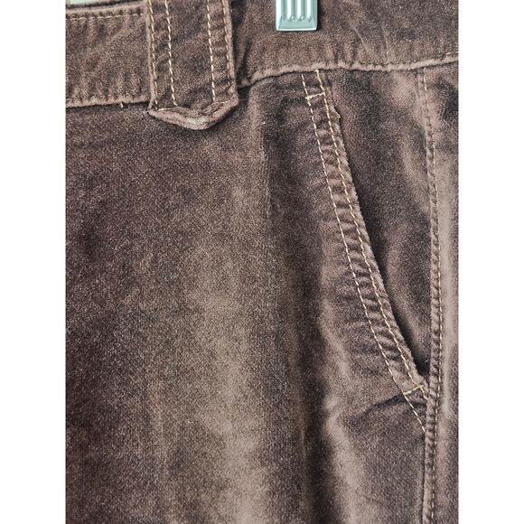 Gap Vintage Velour Women's Brown Boot Cut Pants Y2K Boho Western Size 12 A0076 - Picture 2 of 5